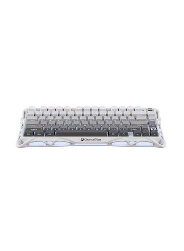 Mercury K1 Mechanical Gaming Keyboard (Gradient White) - 75% Layout, Hot-Swappable, Custom Linear Switches, RGB Backlit, Wireless/Wired, 8000mAh Battery, Bluetooth/2.4GHz, Multi-Platform