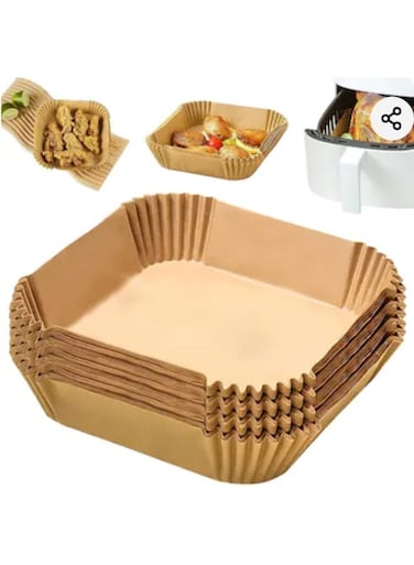 Pieces Air Fryer Non-stick Disposable Paper Liner Baking Paper for Air Fryer Oil-proof Waterproof Parchment for Baking Roasting Microwave