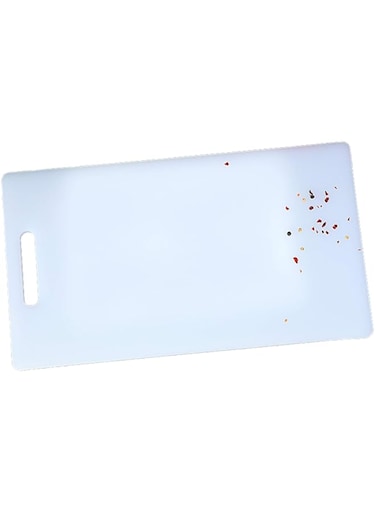 Royalford Chopping Board - Cutting Board with Non-Slip Base- Perfect for Fruits &amp; Vegetables - Portable Easy Storage - Multipurpose Dual Usage Kitchen Cutting Board (White)