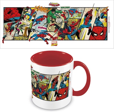 Pyramid Marvel Comics Spider-Man Panels Red Coloured Inner Mug