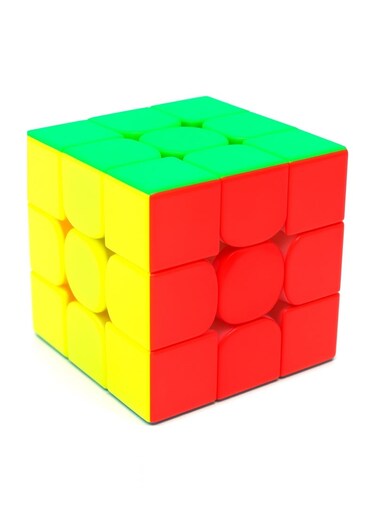 Generic Magic Cube 3x3 For Kids - Stickerless Speed Puzzle Cube (Multicolor) , Smooth Fast Rotation 3x3 Cube For Kids &amp; Adults, Speed Cube For Beginners &amp; Speed Solvers, Brain Teaser Educational