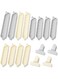 TERRIFI 16 PCS Bag Sealer Clips, Food Seal Clips, Plastic Duty Air Tight Clips, Moisture-Proof Snack Clip Bag, Suitable for Snacks Coffee Vegetables Fruit (3 Sizes, 2 Colors)