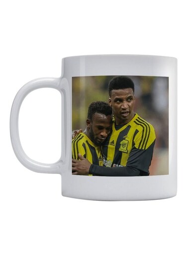 Mohammed Noor And Fahad Al-Muwallad Printed Mug Yellow/Black/White
