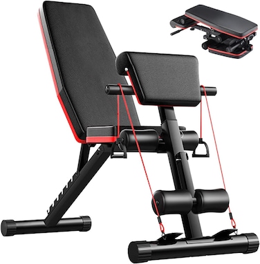 Adjustable Weight Bench Foldable Exercise Workout Utility Bench with 150KG Large Capacity