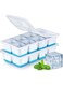 Silicone Ice Cube Tray, Pack of 2 Ice Cube Trays with Lid, Safe, BPA-Free and LFGB Certified, Stackable Ice Cube Tray, Large Ice Cube Tray