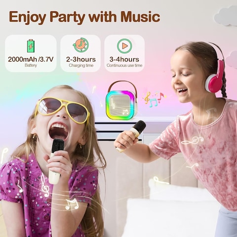 Wireless Speaker With Microphone Set Home Karaoke Machine Portable Handheld Karaoke Mics Speaker Machine For kids