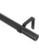 Umbra Zen Modern 1-Inch Curtain Rod, Includes 2 Matching Finials, Brackets &amp; Hardware, 32 to 128-Inch, 42"-120", Black
