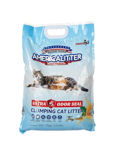 America Litter Ultra Odor Seal Lemon Clumping Cat Litter, 10L