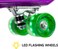 ZIGGY 22" LED Light-Up Skateboard for Kids  Mini Cruiser for Girls &amp; Boys with PU Lighted Wheels, ABEC-5 Bearings &amp; Aluminum Trucks &ndash; Purple