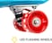 ZIGGY 22" LED Light-Up Skateboard for Kids  Mini Cruiser for Girls &amp; Boys with PU Lighted Wheels, ABEC-5 Bearings &amp; Aluminum Trucks &ndash; Blue