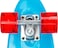ZIGGY 22" LED Light-Up Skateboard for Kids  Mini Cruiser for Girls &amp; Boys with PU Lighted Wheels, ABEC-5 Bearings &amp; Aluminum Trucks &ndash; Blue