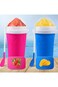 2 Pcs Slushie Maker Cup, Quick Frozen Smoothies Cooling Cup for Milkshakes, Ice Cream (Blue+Red)