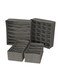Pack Foldable Underwear and Bras Drawer Organizers, Fabric Closet Dresser Drawers Organizers Dividers, Clothing Storage Organizers Box for Lingerie, Panties, Socks, Briefs, Dark Gray