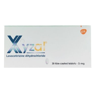 Xyzal 5mg Levocetirizine Film Coated Tablets For Cold &amp; Allergy Relief, Pack of 30's