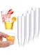 Aputue Clear Plastic Cups, 100 Pack 30ml Plastic Shot Glasses Made of PS Material, Premium Party Cups for Tasting Food Samples, Disposable Cups for Condiments, Jello Shots, Tasting, Sauce