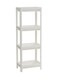 4 Layer Floor Type Plastic Storage Shelf White 37x19x24cm
