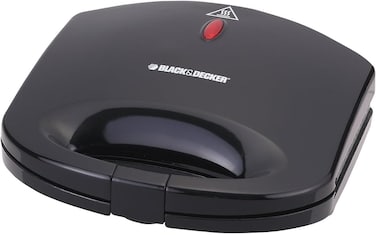 Black+Decker 600W 2 Slice Non-Stick Sandwich Maker TS1000-B5 Black