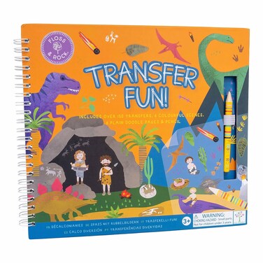 Floss &amp; Rock Dino Transfer Fun Spiral Bound Book (Hardcover)