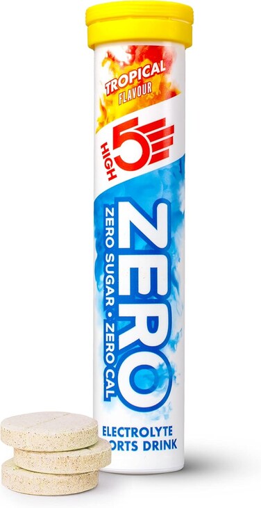 High5 Zero Electrolyte Tablets, Hydration Tablets Enhanced With Vitamin C, 0 Calories &amp; Sugar Free, Boost Hydration, Performance &amp; Wellness, Tropical, 20 Tablets, Pack Of 1