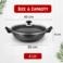 Sonex - Non-Stick Cooking Wok with Glass Lid, 30 cm, 4 Ltr Capacity, PFOA-Free Teflon Coating, Easy Clean, Dishwasher Safe, Hard Enamel Exterior, Cool Handle, Grey