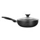 Sonex - Non-Stick Classic Wok, 30 cm, 5 Ltr, Marble Coated, Black Granite, Glass Lid, Ergonomic Bakelite Handle, PFOA-Free, Durable, Easy to Clean, Dishwasher Safe