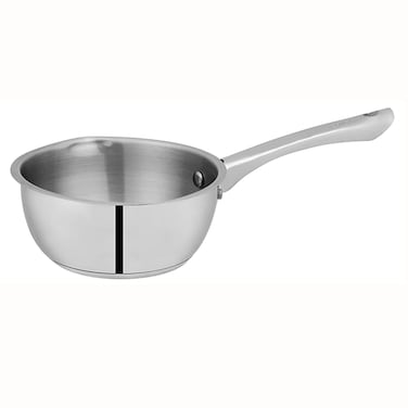 
Sonex - Majestic Stainless Steel Milk &amp; Sauce Pan, 17 cm (1.2 Ltr), Sandwich Bottom, Cool Handle, Easy Pour Spout, Ideal for Milk, Sauces &amp; Soups, Durable Construction