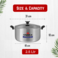 Sonex - Premium Aluminium Casserole, 18 cm (2.5 Ltr), with Glass Lid, Sleek Metal Finish, Ergonomic Bakelite Cool Handle, Durable Construction, Dishwasher Safe