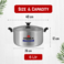 Sonex - Premium Aluminium Casserole, 26 cm (6 Ltr), with Glass Lid, Sleek Metal Finish, Ergonomic Bakelite Cool Handle, Durable Construction, Dishwasher Safe