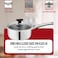 Sonex - Mega Stainless Steel Sauce Pan, 18 cm (2 Ltr), Glass Lid, Sandwich Bottom, Ergonomic Cool Handle, Sleek Modern Design, Ideal for Sauces &amp; Soups