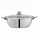 Sonex - Stainless Steel Mega Wok/Kadai, 32 cm (7.5 Ltr), Glass Lid with Steam Vent, Durable Handles, Sandwich Bottom, Sleek Modern Design, Ideal for Efficient Cooking