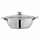 Sonex - Stainless Steel Mega Wok/Kadai, 34 cm (8.5 Ltr), Glass Lid with Steam Vent, Durable Handles, Sandwich Bottom, Sleek Modern Design, Ideal for Efficient Cooking
