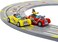 Scalextric Micro My First Looney Tunes Bugs Bunny vs Daffy Duck Battery Powered 1:64 Slot Car Race Track Set G1141T, Yellow &amp; Red
