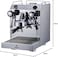 MEBASHI Commercial Dual Boiler Coffee Machine 2.5L Capacity, 15 Bar Stainless Steel - ME-CCM2055