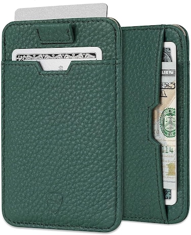 Vaultskin Mens RFID Blocking Slim Leather Card Wallet - CHELSEA Minimalist Front Pocket Cardholder
