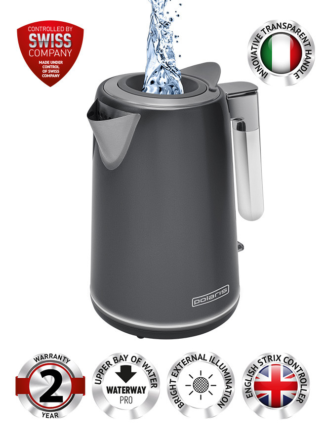 Polaris PWK 1746CA  Electric kettle, Water Way Pro, Bright external illumination, English Strix controller, Pouring water without opening the lid, &ldquo;Promedic&rdquo; steel