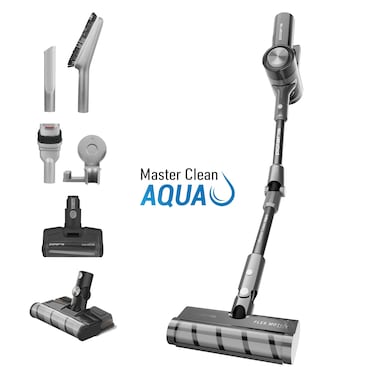 Polaris PVCS1146 Wet &amp; Dry Portable Vacuum Cleaner Master Clean Aqua, Up To 60 Minutes Of Runtime Without Recharging, Hepa 10, Flex Motion Technology, 6 Nozzles, Cyclonic Dust Collection System