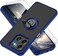 Case for Honor X7C Case Cover With 2Pack Screen Protector Metal Ring Holder Grip Kickstand Car Magnetic Mount Shockproof Matte Hard Back Bumper Case for Honor X7C Blue
