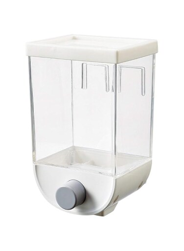 Adaskala 1000mL Dry Food Dispenser Nail-free Cereal Dispenser Wall-Mounted Kitchen Food Storage Container Organizer for Cereal Trail Mix Candy Granola Nuts Beans Rice Pasta