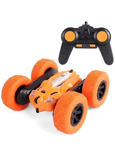 SHOWAY Electric Race Stunt Car 2.4GHz Remote Control with LED Lights Double Sided 360&deg; Rolling Rotating Rotation RC High Speed Off Road Trucks for 3 4 5 6 7 8-12 Year Old Boy and Girls Toys