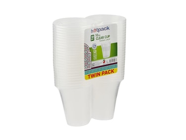 Hotpack Clear Plastic Cold Cups, 10 oz, 50 Count, Recyclable PP, Lightweight and Durable, for Home, Office, and Catering