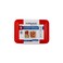 Hotpack Clear Ribbed Rectangular Microwave Container 2-Compartment with Multicolour Lids, 5 Sets