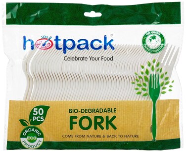 Hotpack Plastic White Forks, 50 Pieces