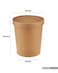 Hotpack Kraft Soup Cup With Lid, 768 Ml (26 Oz), 5 Pieces, Eco-Friendly Insulated Paper Bowls For Hot Soups And Stews, Features A Secure Lid For Spill-Free Takeaway And Delivery.