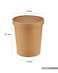 Hotpack Kraft Soup Cup With Lid, 946 Ml (32 Oz), 5 Pieces, Extra-Large Insulated Paper Bowls For Hot Soups And Stews, Features A Secure Lid For Spill-Free Takeaway And Delivery.