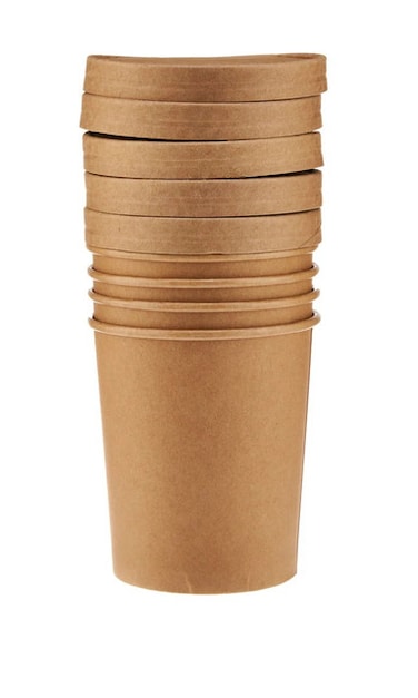 Hotpack Kraft Soup Cup With Lid, 946 Ml (32 Oz), 5 Pieces, Extra-Large Insulated Paper Bowls For Hot Soups And Stews, Features A Secure Lid For Spill-Free Takeaway And Delivery.