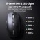 UGREEN Gaming Mouse Rechargeable Tri-mode, 5000 DPI Bluetooth, 2.4GHz, Wired, RGB Backlighting Ergonomic Optical Mice, Lightweight Game with 5 Programmable Buttons for Laptop, PC, Tablet