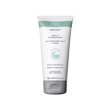 REN Clean SkincareEvercalm Daily Facial Cleanser - Gentle Cleansing Milk Hydrates &amp; Protects Sensitive Skin without Overdrying - Makeup Remover, Unclogs Pores, 5.1 Fl Oz