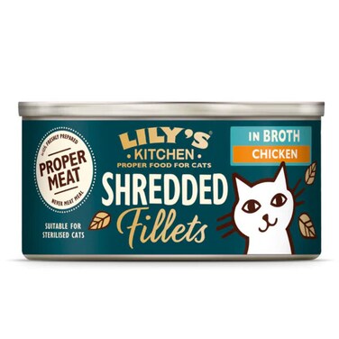 Lily&rsquo;s Kitchen Shredded Fillets in Broth Chicken Wet Cat Food - 70G
