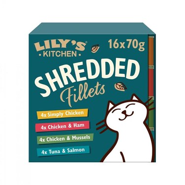 Lilys Kitchen Shredded Fillets Multipack Wet Cat Food (70g pack of 12)