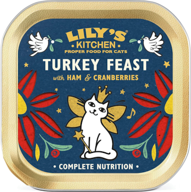 Lily&amp;#039;s Kitchen Cat Christmas Turkey and Ham Feast 85g